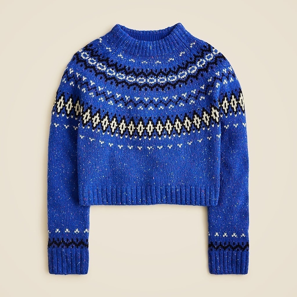 J crew Fair Isle wide-mockneck sweater